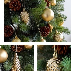 【新品・未開封】 uiz クリスマスオーナメント 78個セット ゴールドの画像