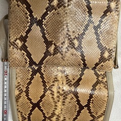 パイソン柄バッグ メーカー不明　鱗ハゲかけありの画像