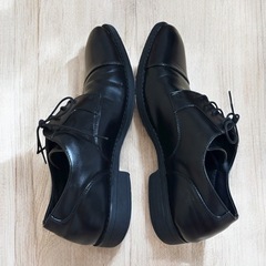 ビジネスシューズ 黒 25.5cm フォーマル 冠婚葬祭 仕事 面接 リクルート スーツ用 通勤 就活の画像
