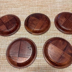 木製コースター 5枚セットの画像