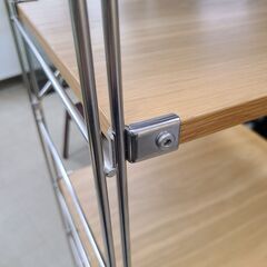 J1767【リユースのサカイ柏店】MUJI　無印良品　ステンレスユニットシェルフ　ウォールナット材棚セット　クリーニング済　参考価格31,900円の画像