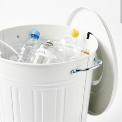 【IKEA】蓋付きゴミ箱　白の画像