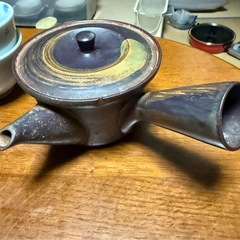 【無料】急須、湯呑み茶碗4個、木製湯呑みコースター3枚セットの画像