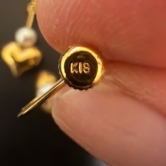 k18 純金　パールイヤリングの画像