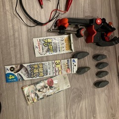 船釣り用電動リールと竿一式の画像