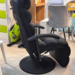 リクライニング パーソナルチェア スタンザインテリア オフィスチェア 一人掛けソファー メッシュ ブラック 回転 肘掛け ★買取帝国 志木店の画像