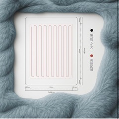 電気毛布 ひざ掛け ブランケット ラビットファー調 ふわふわ 180*140cmの画像