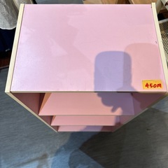 【カラーボックス　ピンク29×42×89】クリーニング済み　シミあり【管理番号1109】仲の画像