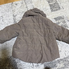 プティマインリボン付きブラウン中綿 アウターの画像