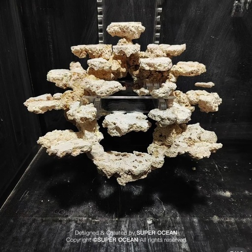 人工ライブロック白色 約5kg＋ 吊り下げ風レイアウト用