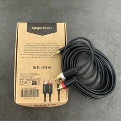 AmazonベーシックRCAアダプターオーディオケーブルアンプ用の画像