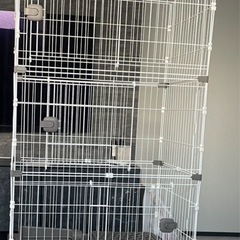 トイレ付き　キャットゲージ 2段 3段 段調節可能の画像