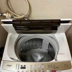 完動品　洗濯機　8.0kgアクア2016年製AQW-V800D(W)の画像