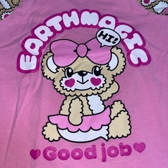 EARTHMAGIC 熊 半袖シャツ ピンク 120cmの画像