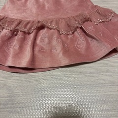 チュールフリル付きベロアスカート（110cm）／インナーパンツ付きで安心💖美品✨ の画像