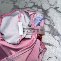 フード付き花柄ベビー水着(女の子) 2-3歳の画像