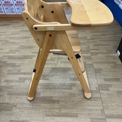 【ドリーム川西店御来店限定】☆ジモティー見たよ♪割引☆木製ハイチェア／クリーニング済み 【99560000035645】の画像