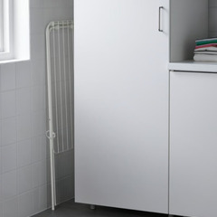 IKEAの物干しラック　ホワイト　タオル干し　コンパクトに畳めてすき間に収納!!の画像