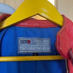 革ツナギ　日本製 ハンドメイド　レディースL レトロの画像