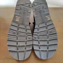 センソユニコ／慈雨 牛革 (23cmEEEE)ショートZIPPERブーツ(黒)の画像