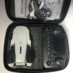 新品【161】E88air HDデュアルカメラ スクリーンリモコン＋WiFi伝送 折りたたみドローン（ライトグレー）の画像