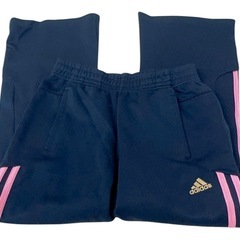 adidas アディダス ジャージ 上下 セット 140cm ネイビー ピンクの画像