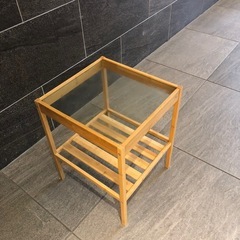 IKEA サイドテーブル, 竹, 36x35 cmの画像