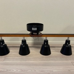 エアリゾーム　天然木を使用した4灯シーリングライトの画像