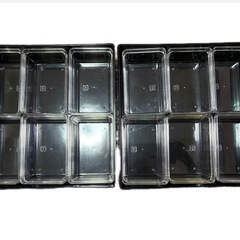 おせち料理箱、和風デザイン 2段重箱 仕切り付きの画像