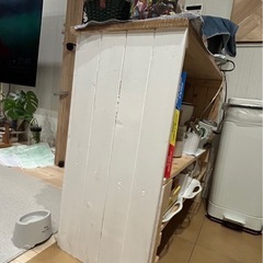 キッチンカウンター収納　木製の画像