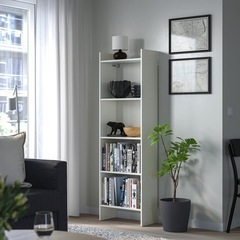 IKEA 本棚, ホワイト, 50x25x160 cmの画像