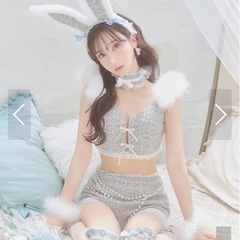 ハロウィン】 ファーツイードバニーセットアップ【コスプレ8点セット】の画像