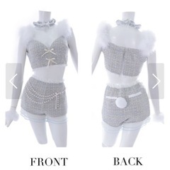 ハロウィン】 ファーツイードバニーセットアップ【コスプレ8点セット】の画像