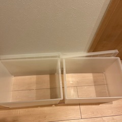 無印良品　蓋付きポリプロピレン収納ボックス　二個の画像