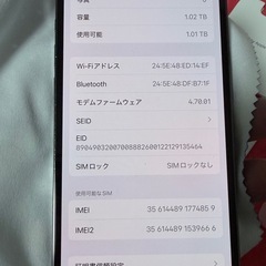 iPhone 13 pro 1TB グラファイトの画像