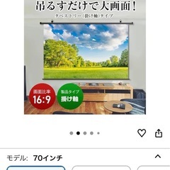  【新品未開封】日本製　シアターハウス プロジェクタースクリーン 70インチ 壁掛けタイプ WSDシリーズの画像