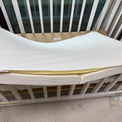 ベビーベッド　ハピネス　ホワイト　レギュラーサイズの画像