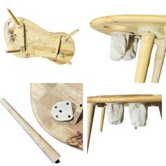 ★木製★ローテーブル　センターテーブル　足形　約935×520×330mmの画像