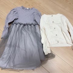 淡色女児子供服8点セット110.120の画像