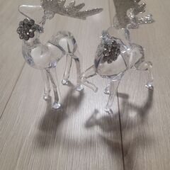 クリスマス　オブジェ　トナカイ2体の画像