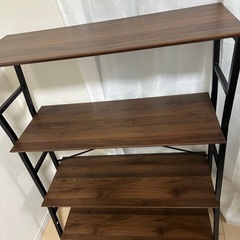 【新品•未使用】　ニトリ　シェルフ　ダークブラウン　茶色　(DX002 80 MBR)の画像