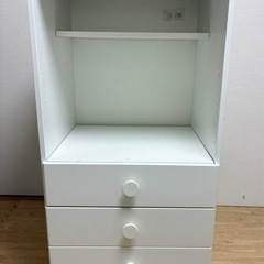 IKEA 子供用 ワードローブ 棚 タンス キッズチェスト 白 の画像