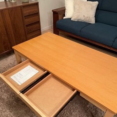 【ニトリ】センターテーブル パレット2 120cm 幅 ナチュラルの画像