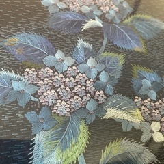 刺繍アート 紫陽花の絵画の画像