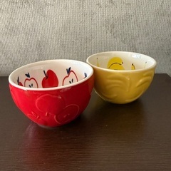 【食器】リンゴとバナナの食器の画像
