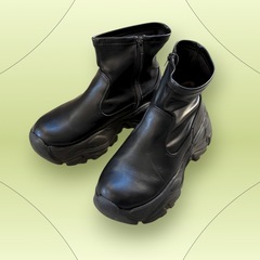 おかだゆり　厚底ブーツ　Lサイズ　ブラックの画像