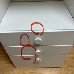 IKEA 子供用 ワードローブ 棚 タンス キッズチェスト 白 の画像