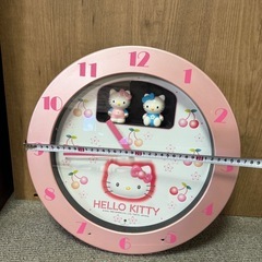 キティちゃん壁掛け時計の画像