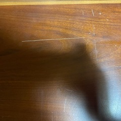 断捨離中　カリモク　テーブル　耐震強度を上げる為カスタマイズしています。　耐震にも耐える設計ダイニングテーブル　の画像
