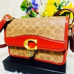 本革✨COACH✨コーチ✨ショルダーバッグ✨ストゥディオ✨シグネチャー✨レザー✨の画像